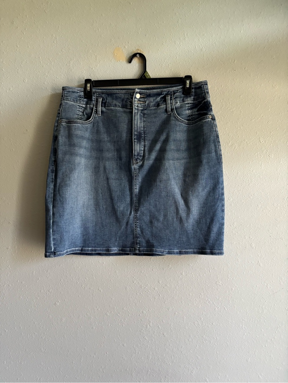 NYDJ Classic Blue Denim Mini Skirt - Women's Casual Staple
